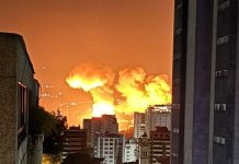 Pamje nga shpërthimi në Karakas të Venezuelës