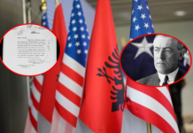 Dokumenti i vitit 1918 ku Presidentit Wilson i kërkohej që Shqipëria të jetë Republikë nën SHBA’të