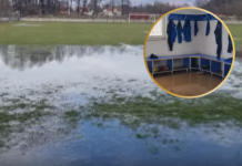 Pasojat e vërshimeve, stadiumi i KF Vëllazërimit i dëmtuar rëndë