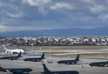 Avionë ushtarakë amerikanë në Aeroportin e Sofjes, Bullgari