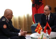 Presidenti Begaj takim me Shefin e Shtabit të Përgjithshëm të Maqedonisë së Veriut