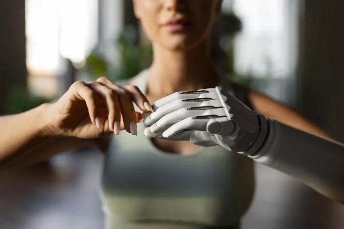 front-view-woman-with-prosthetic-arm