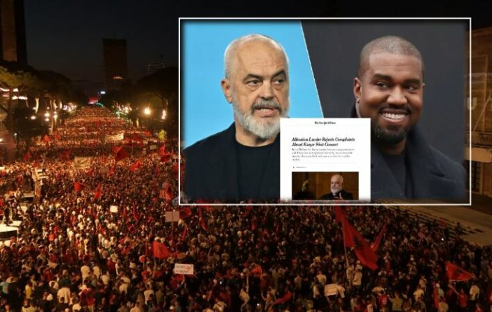  Rama mbron financimin me 4 mln euro për Kanye West   New York Times  Kryeministri nuk dha detaje për përdorimin e fondeve  ndërsa përballet prej javësh me protesta