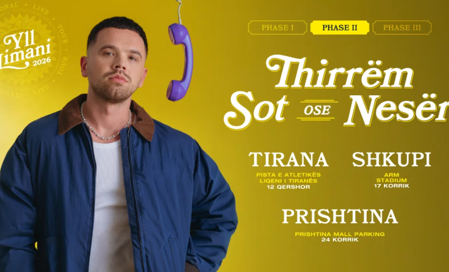 Yll Limani në Shkup: Koncert spektakolar në Stadiumin e ARM-së sot
