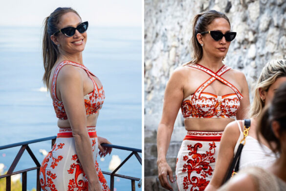 JLo  ndez  Siçilinë  me veshjen e ngushtë rrëmben gjithë vëmendjen