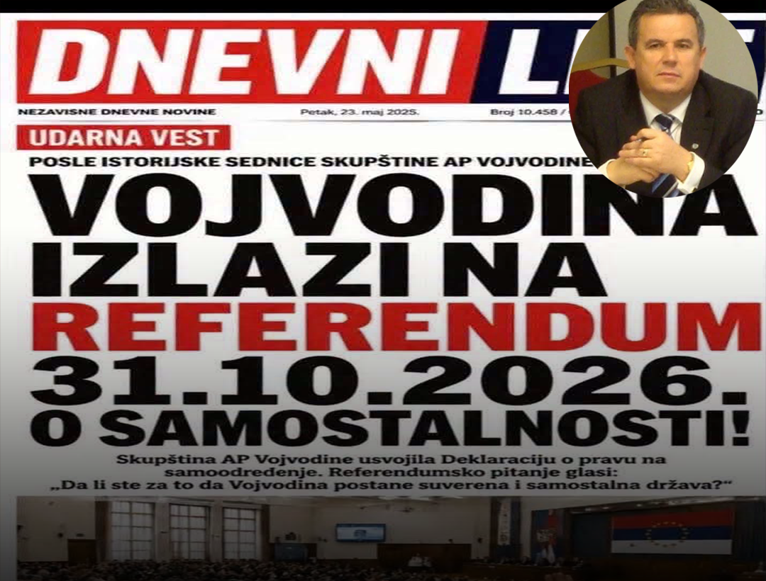 Maliqi  Me 31 tetor  Referendum për shkëputjen e Vojvodinës nga Serbia