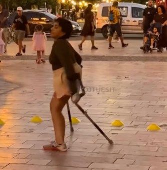 Humbi nje kembe por jo ëndrrën  vajza kërcen mbi paterica në Shkodër