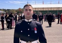 Nëntoger Kushtrim Derguti diplomohet në Akademinë Mbretërore Ushtarake Sandhurst, Britani