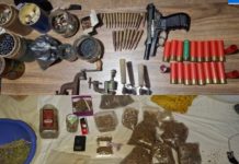 Dy bastisje në Bërnjarcë, arrestohen dy persona – drogë, pistoletë dhe municion të sekuestruar