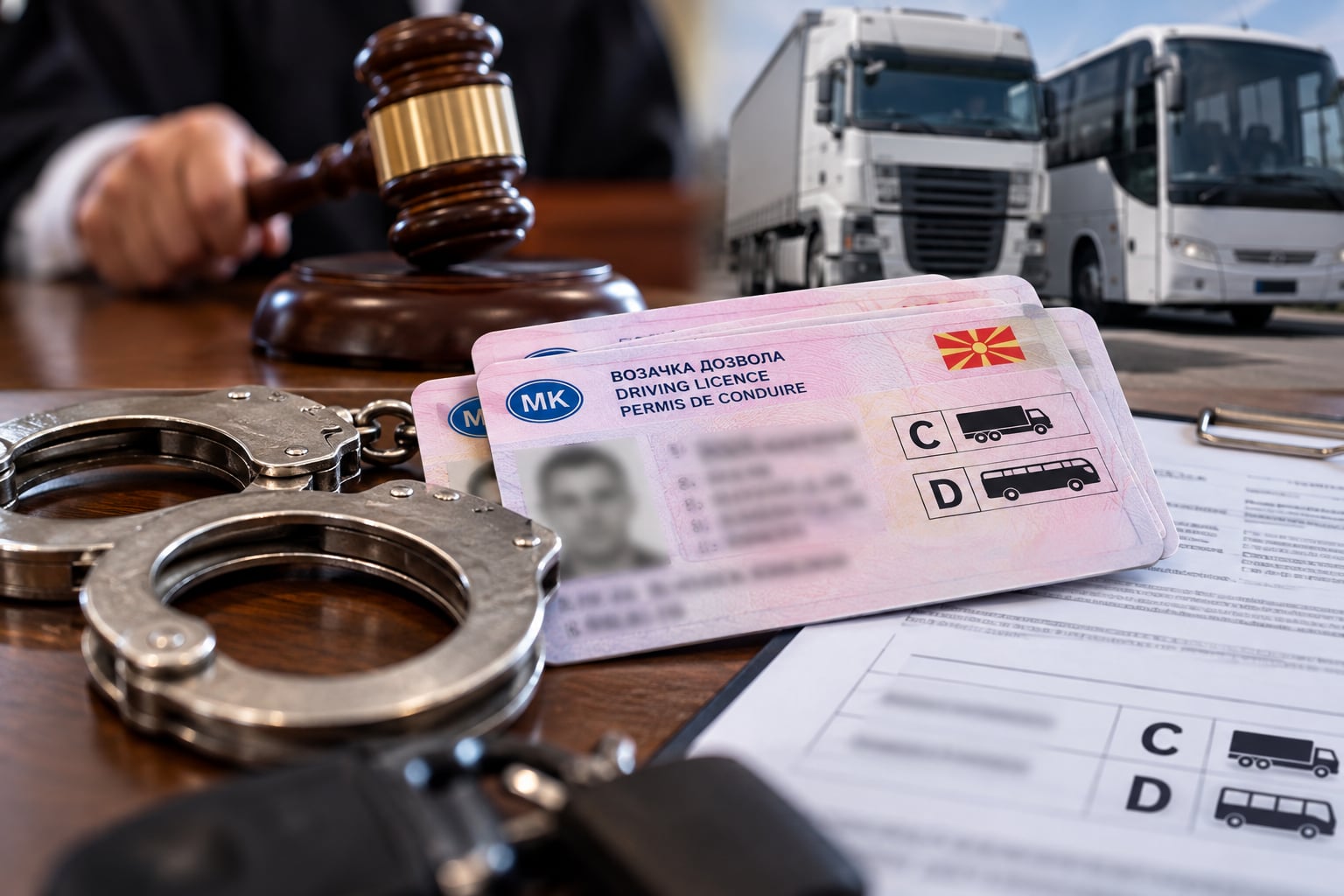 Patentë pa dhënë provimin për kamionë e autobusë – tre të dënuar me burg