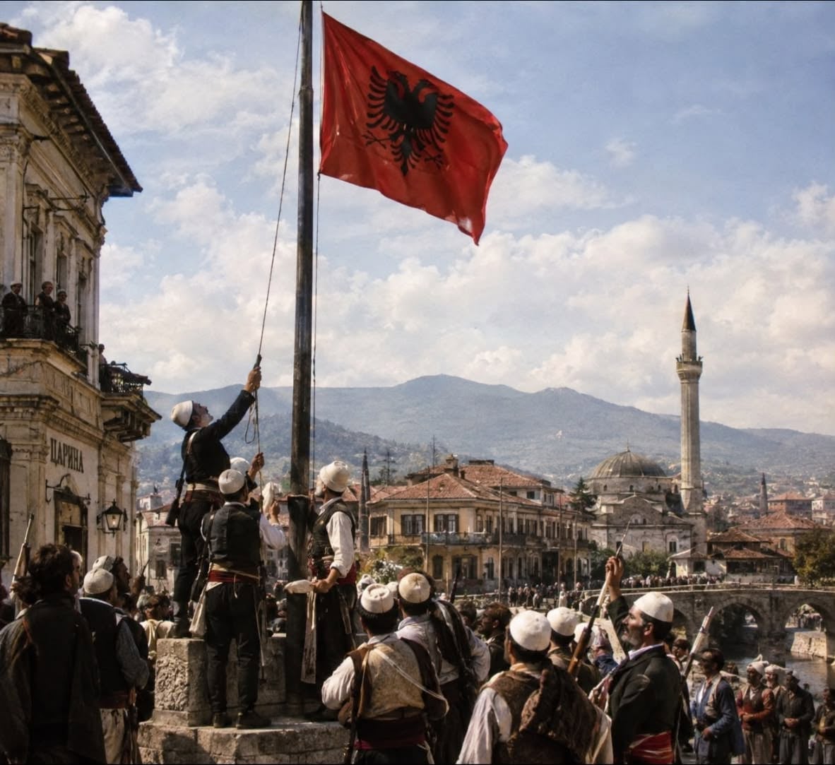 Kush e ngriti i pari flamurin kombëtar në Shkup 
