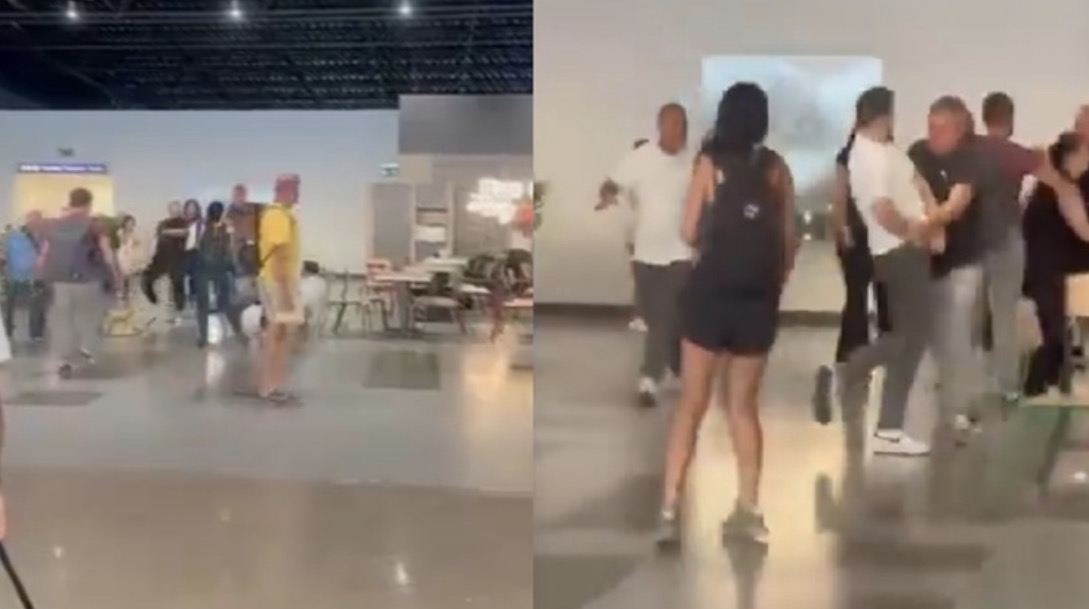 Incidenti në aeroport  Kumanovari dhe tetovari nuk arritën  t i ndajnë dhentë e dhitë  prandaj u rrahën fizikisht   Turpi paska emër   