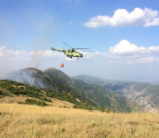 Zjarr pranë fshatit Rashtak, digjen barishte dhe pyll i ulët