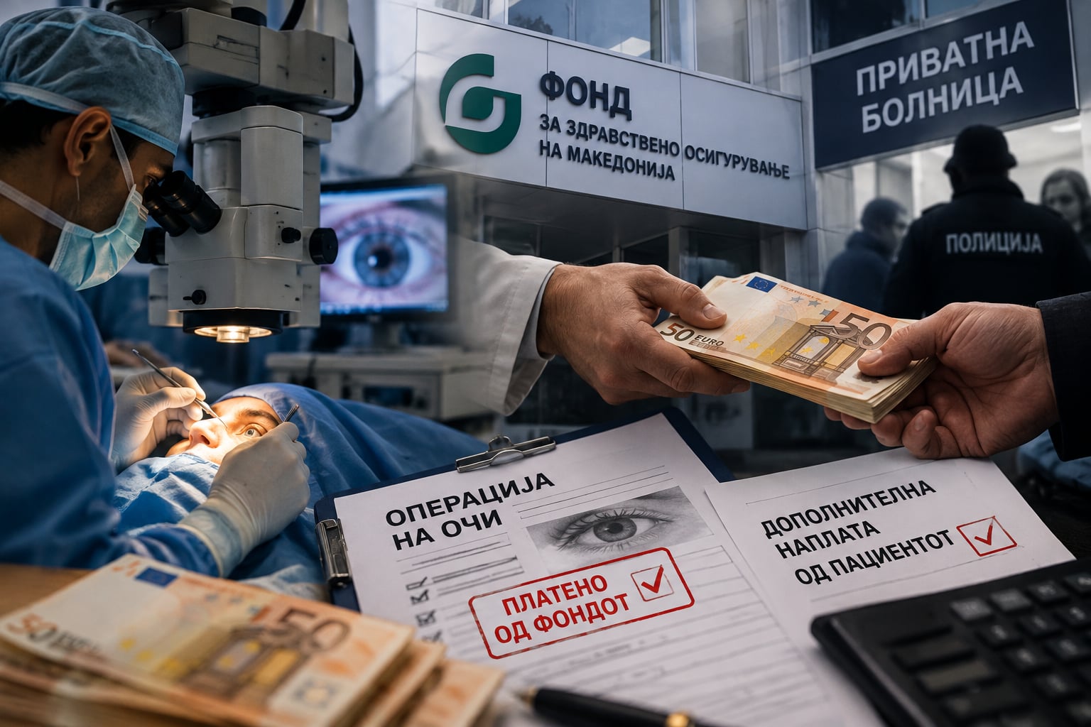 Pacientët paguanin për operacionet e syve që Fondi tashmë i kishte mbuluar   detaje të reja nga aksioni policor në një spital privat dhe në FSSH