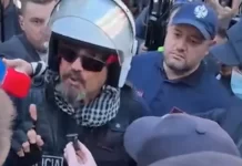 “Djali im është me ju” – Kreu i FNSH-së në Tiranë debaton me protestuesit: Ju kam xhan, vetëm paqësisht